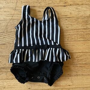 Ruffle Butts Striped bow ruffles Swimsuit
